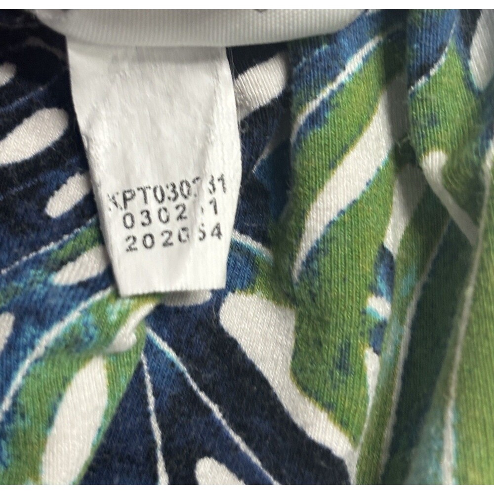 J.Jill Smooth Fit Palm Leaf Wide Leg Crop Pant Size Large Culottes Gaucho Knit - Picture 6 of 12